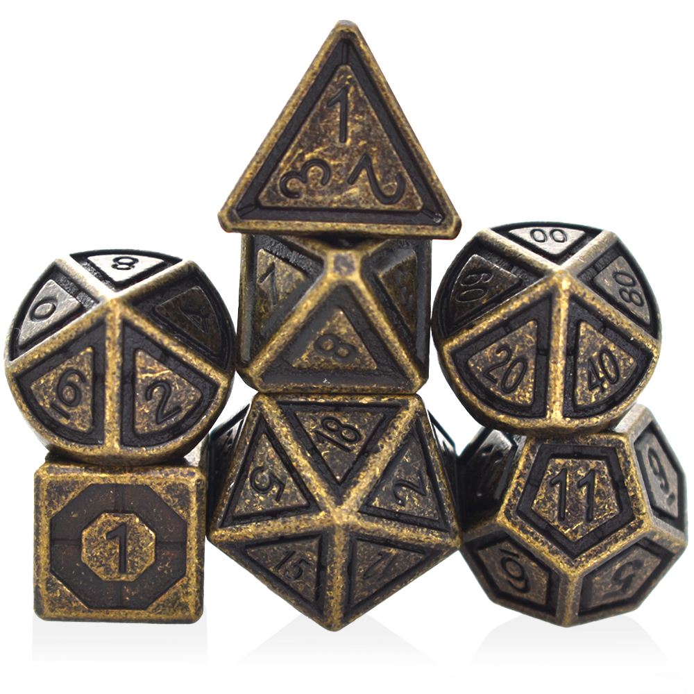Embossed Turquoise Metal Dice