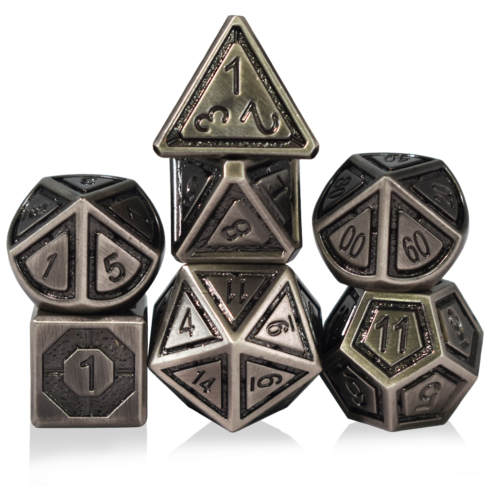 Embossed Cobalt Nickel Metal Dice