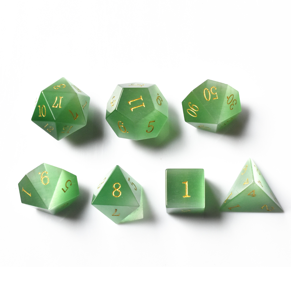 Green cat's eye Dice