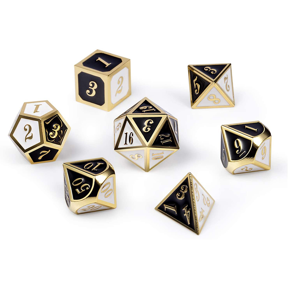 Gold with black and white  around the numbers