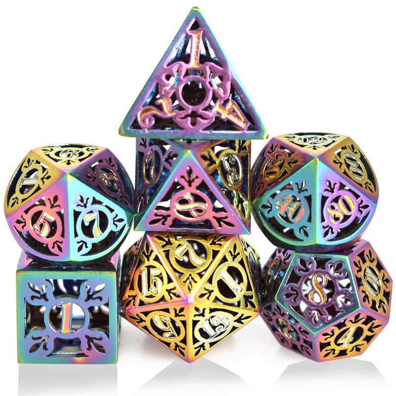Electroplated Hollow Colorful Metal Dice