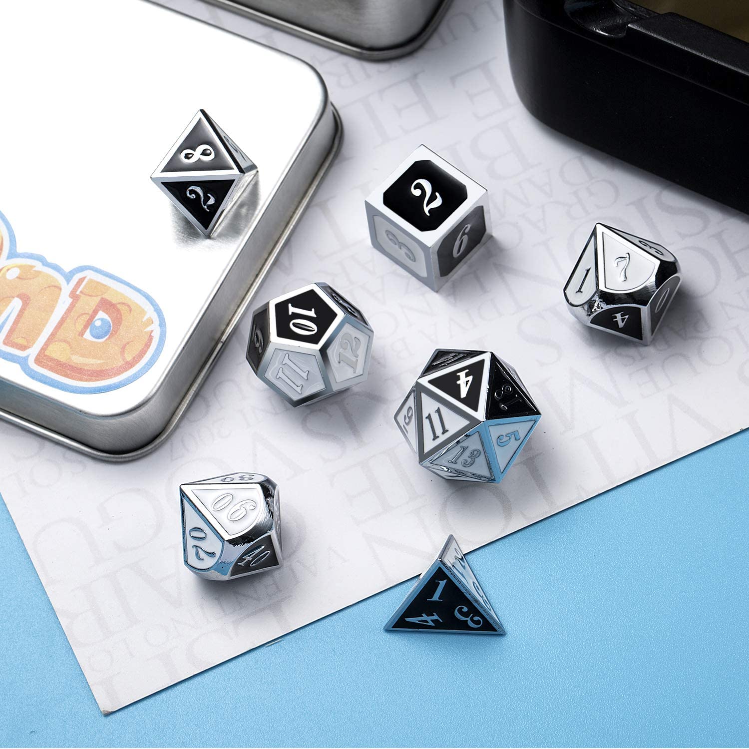 Silver with black and white  around the numbers