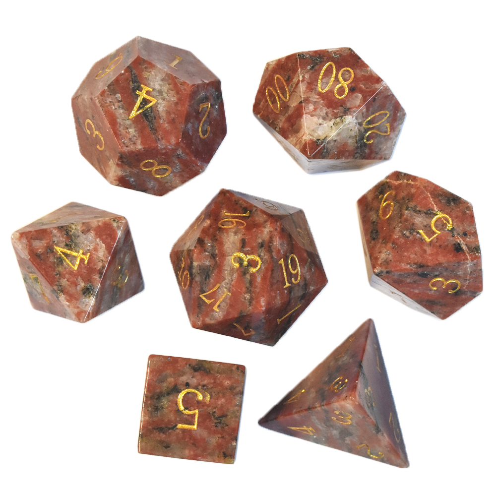 Sesame red stone Dice