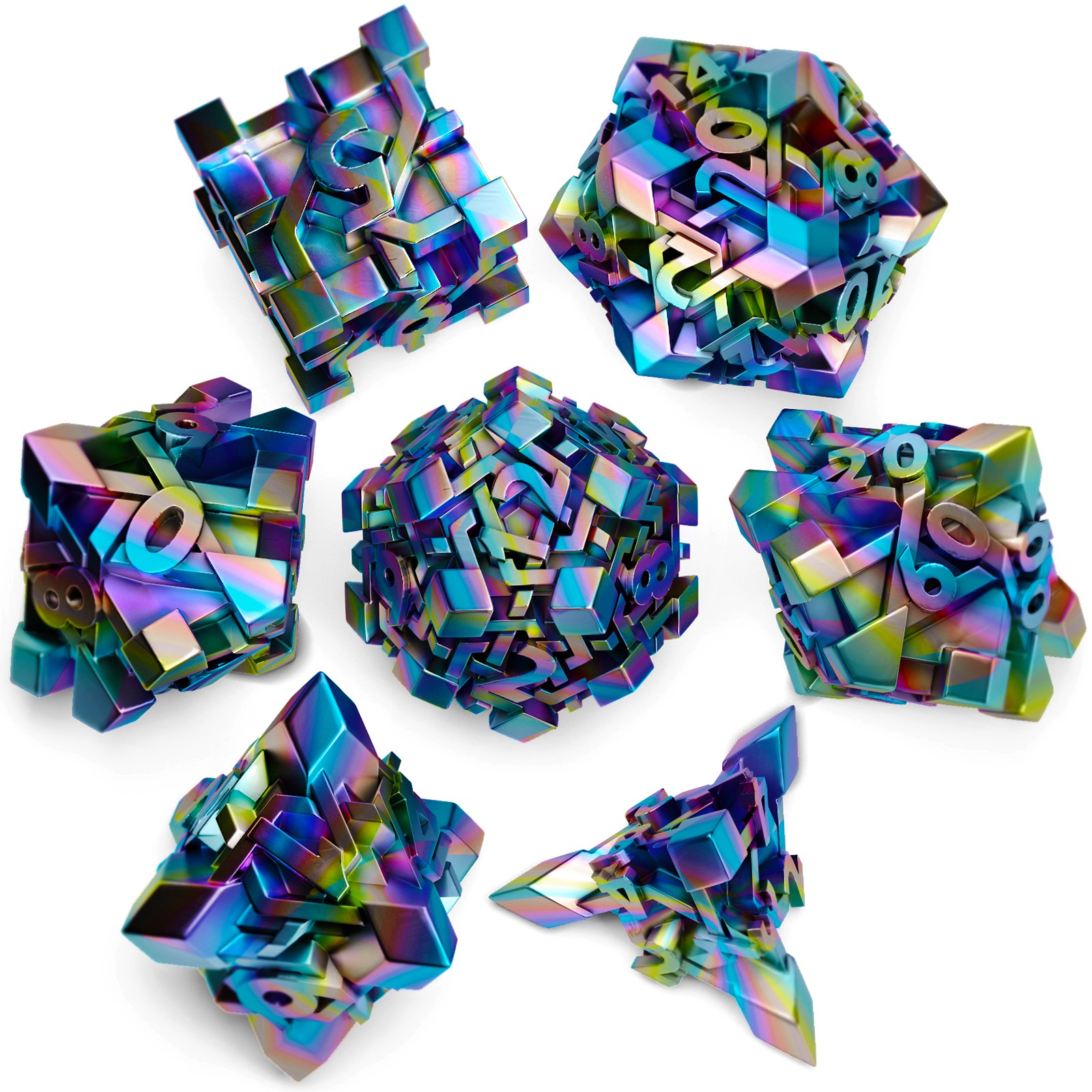Rainbow cube dice
