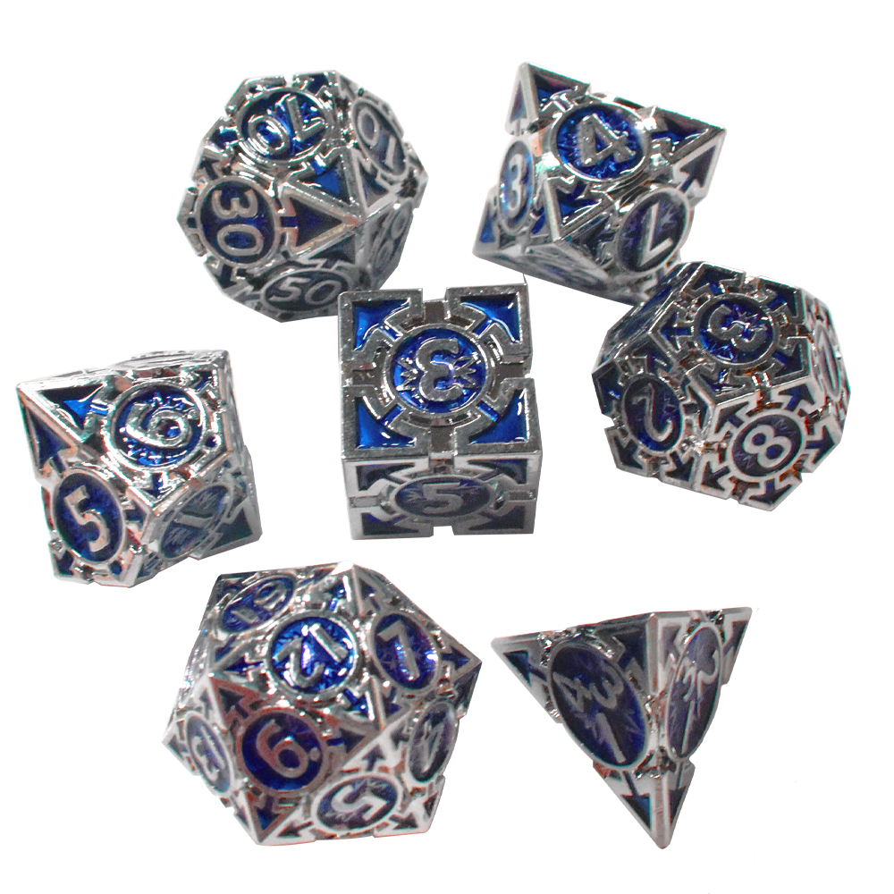 Silver with Sapphire blue around the numbers