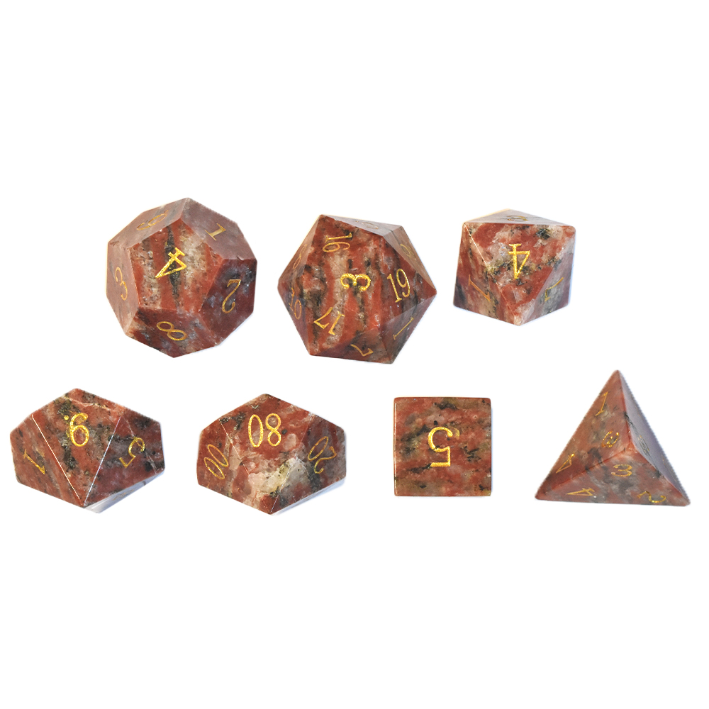 Sesame red stone Dice