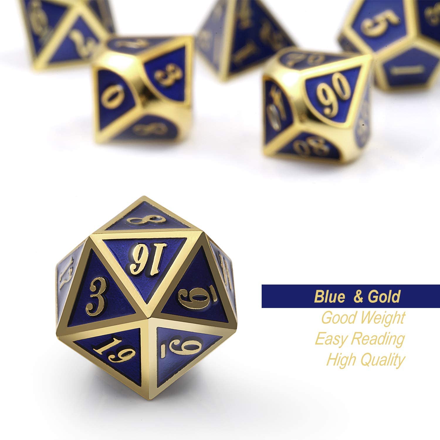 Gold with blue  around the numbers