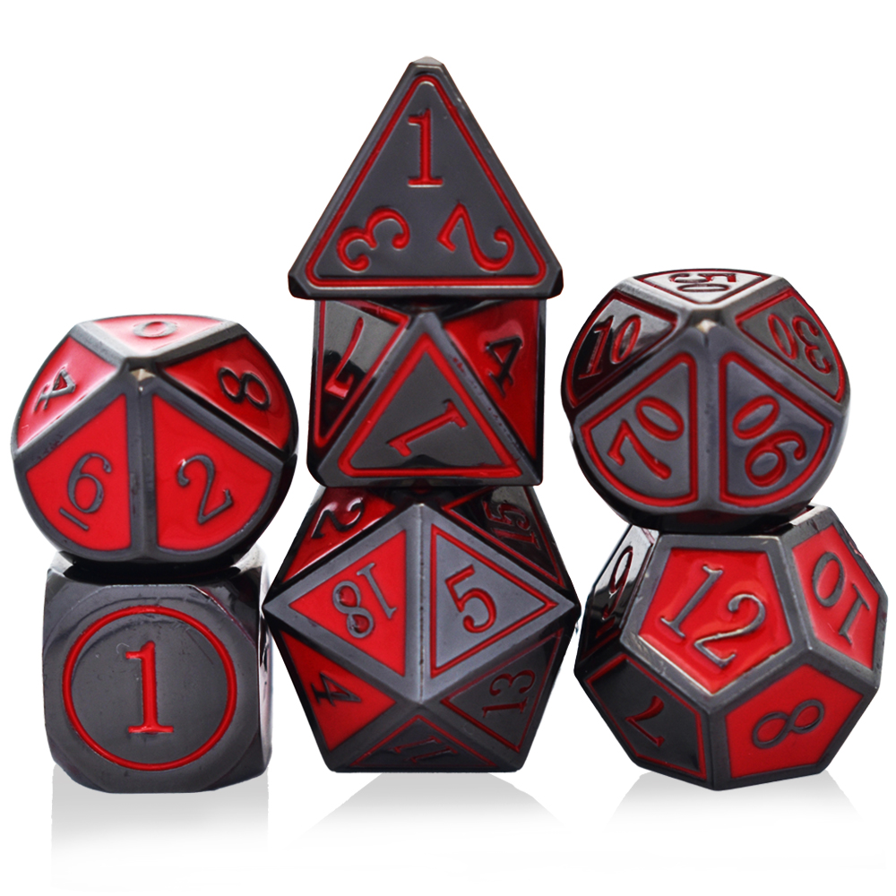 Double-Die Electroplating Black And Red Two-Color Metal Dice