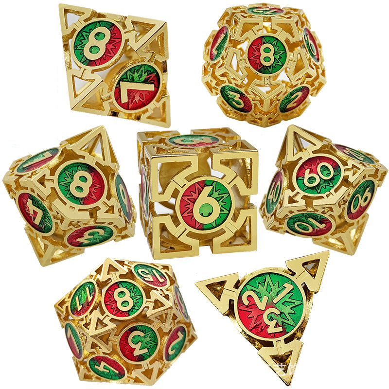 Gold with red and green around the numbers