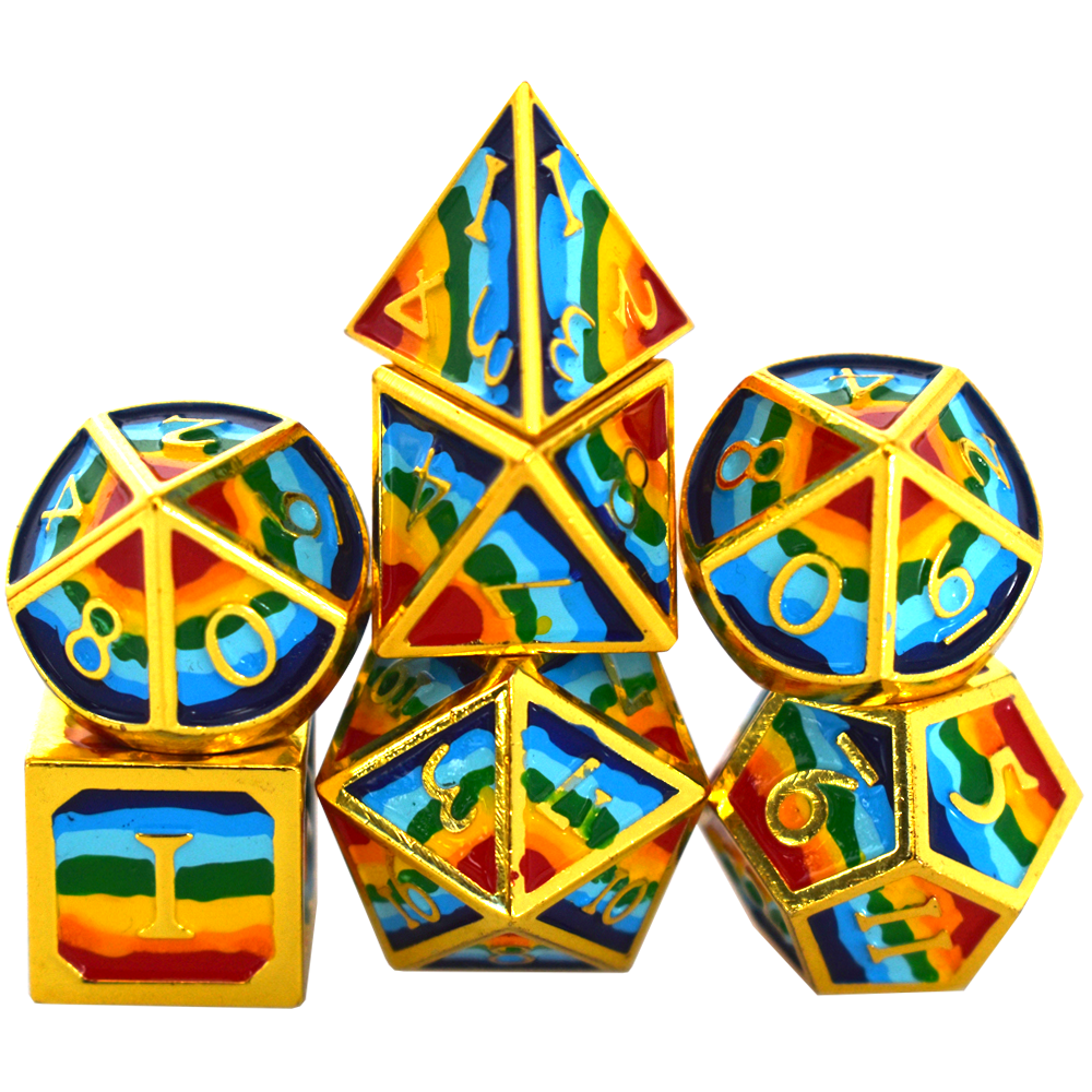 7pcs Metal Dnd Game Dice Set
