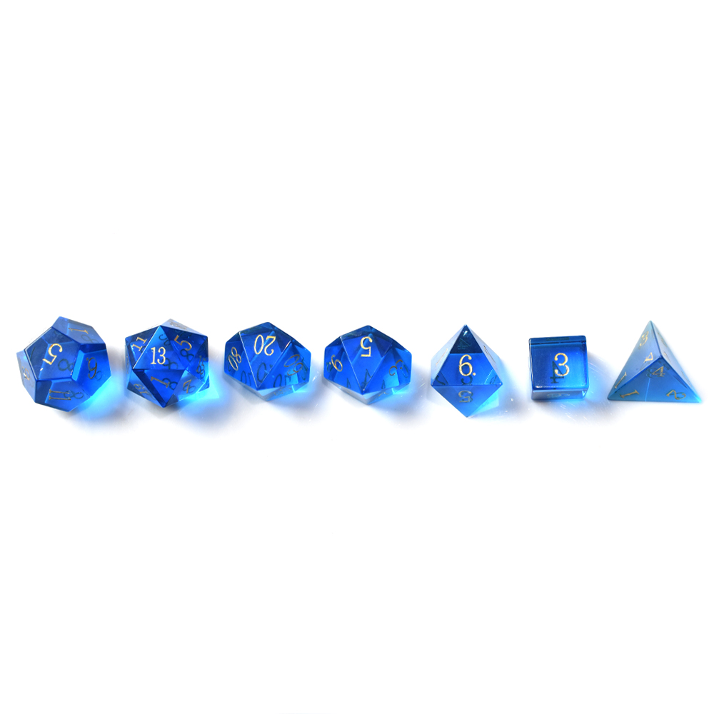 Blue glass Dice
