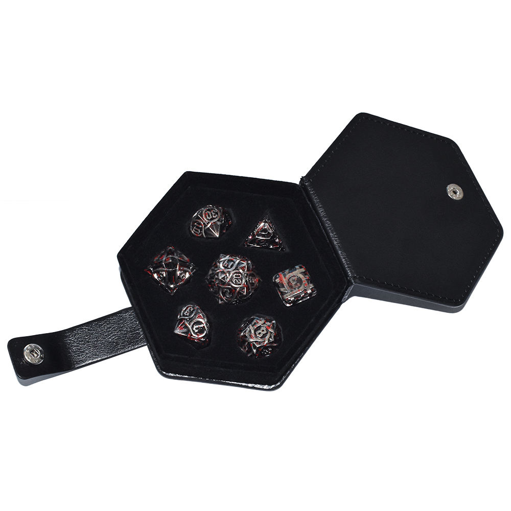 Hexagon Leather Dice Box