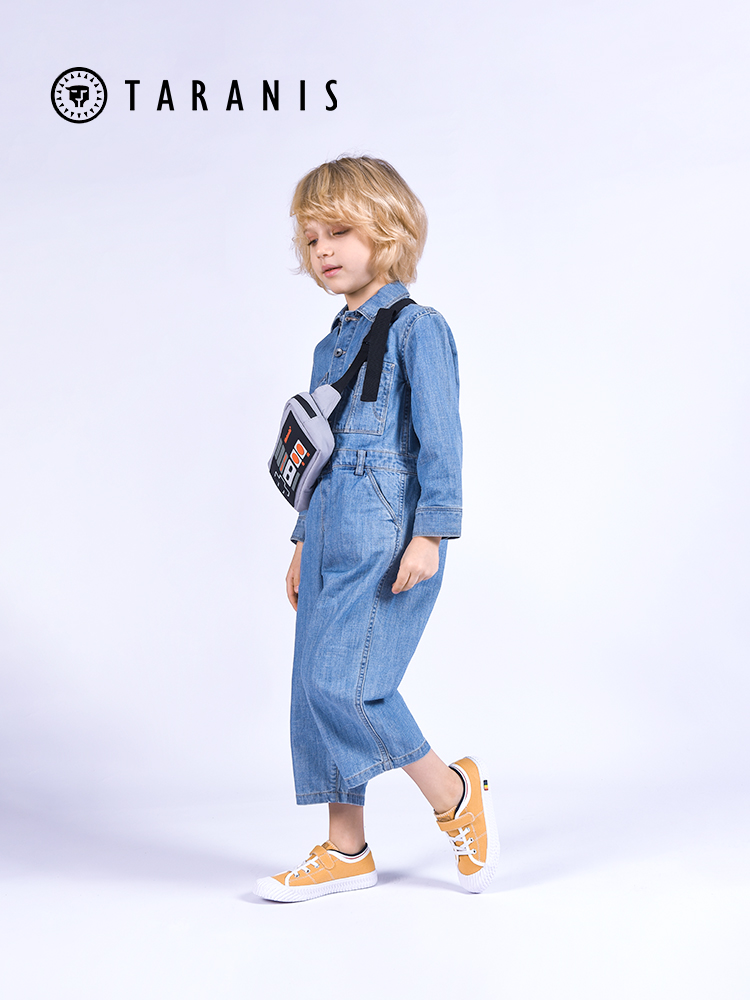 TARANIS Autumn counter with children's canvas shoes fashion versatile cotton board shoes boys and girls biscuit shoes