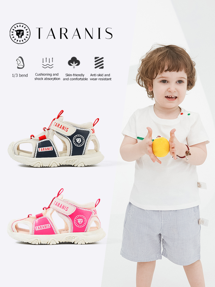 TARANISkids Summer New Soft Bottom Covered Head Functional Sandals