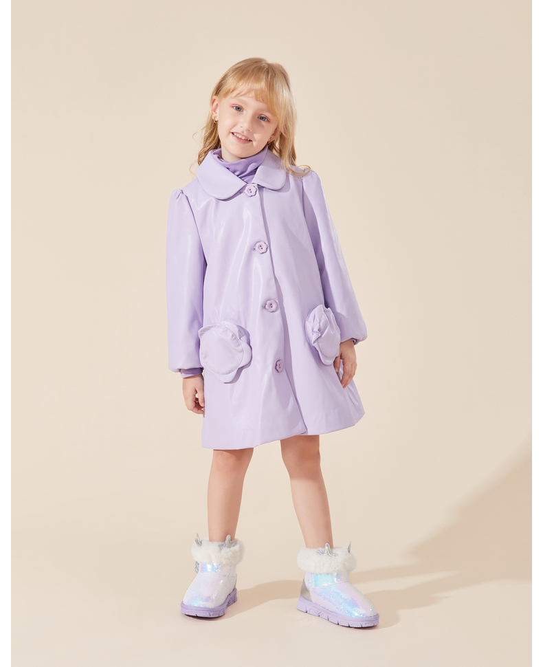 TARANIS Winter new girls' shoes children's shoes fleece and thick cotton shoes soft soles warm waterproof snow boots