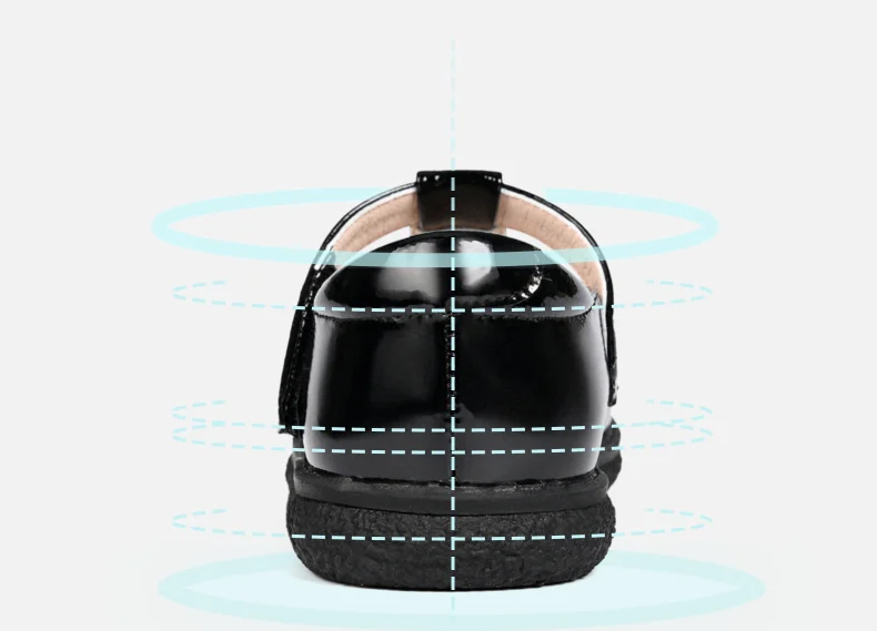 TARANIS Spring new girls shoes children single shoes soft soles children love princess shoes show black leather shoes