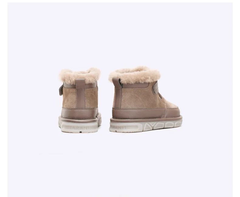 TARANIS Winter new girls shoes plus fleece children snow boots warm winter shoes soft soles non-slip flashing shoes
