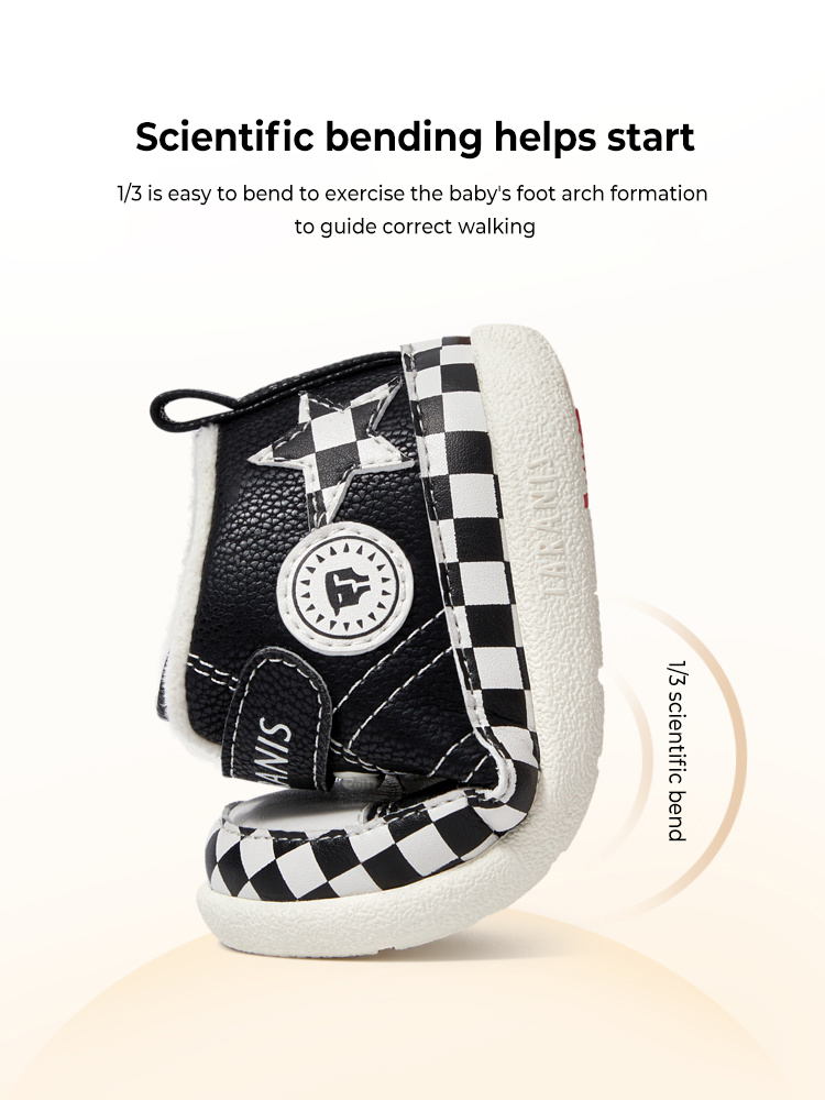 TARANISKids 211 Winter New Children's Shoes Plus Fleece Toddler Soft Bottom Functional Shoes