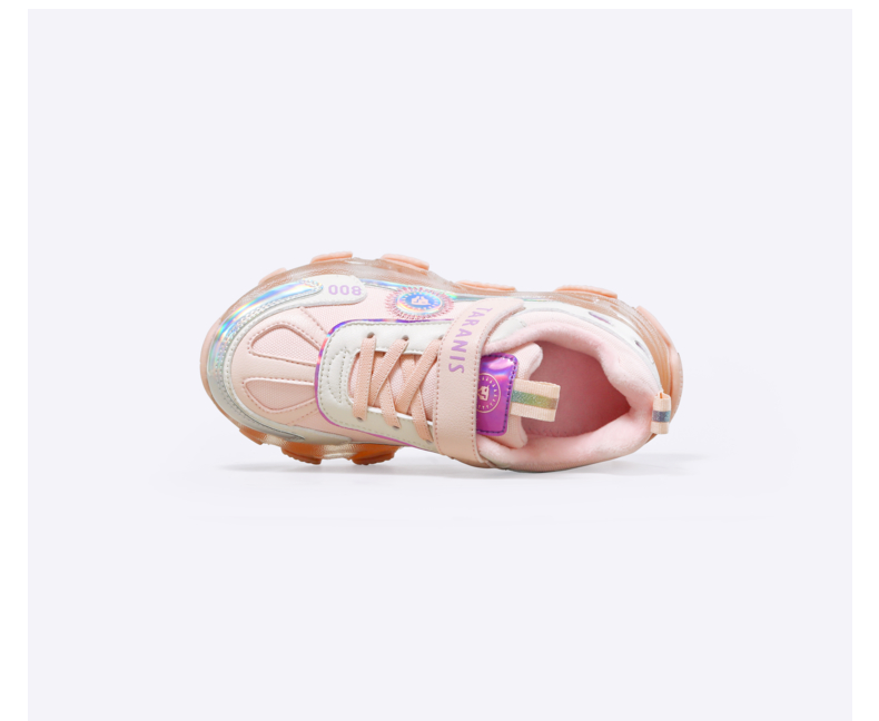 TARANIS Winter New Children's Shoes Children's Flash Shoes Boys with Plush Warm Shoes Sun Children Science and Technology Sports Shoes