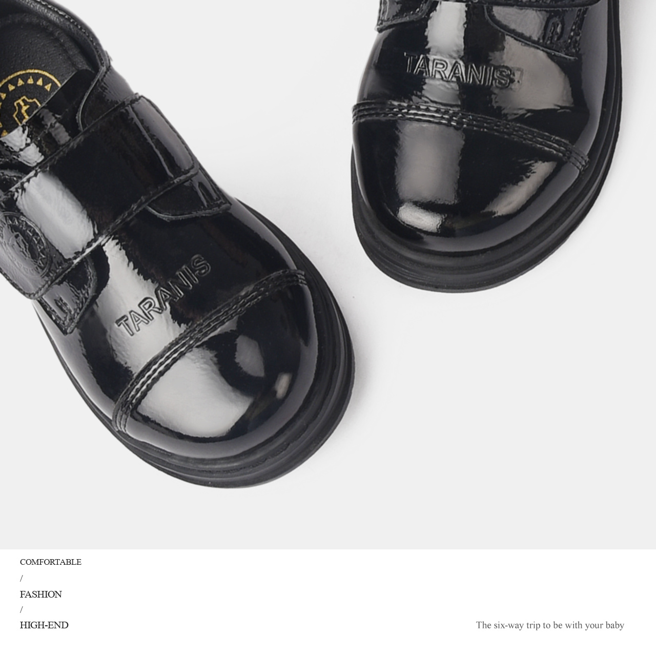 TARANIS Girls black performance leather shoes soft soled real leather shoes children retro casual single shoes