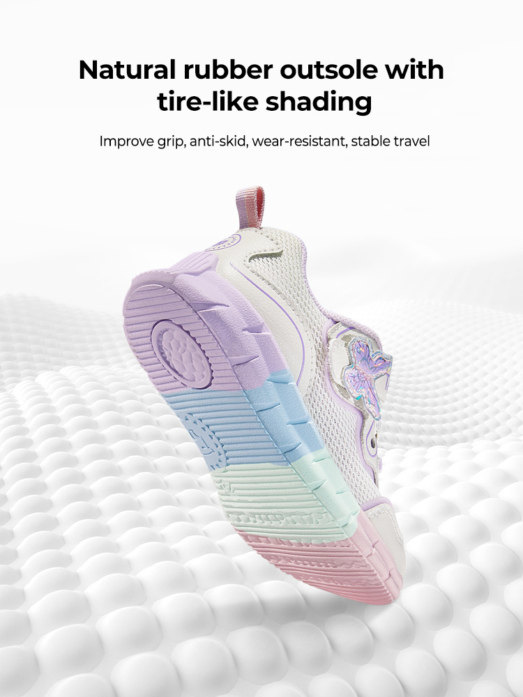 TARANISkids 2023 Spring New Girls Breathable Mesh Surface Soft Bottom 