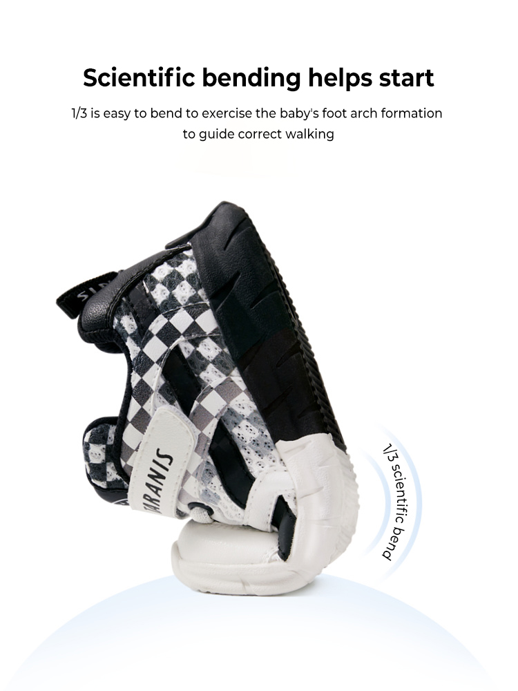 TARANISkids Spring New Black And White Checkered Breathable Coconut So