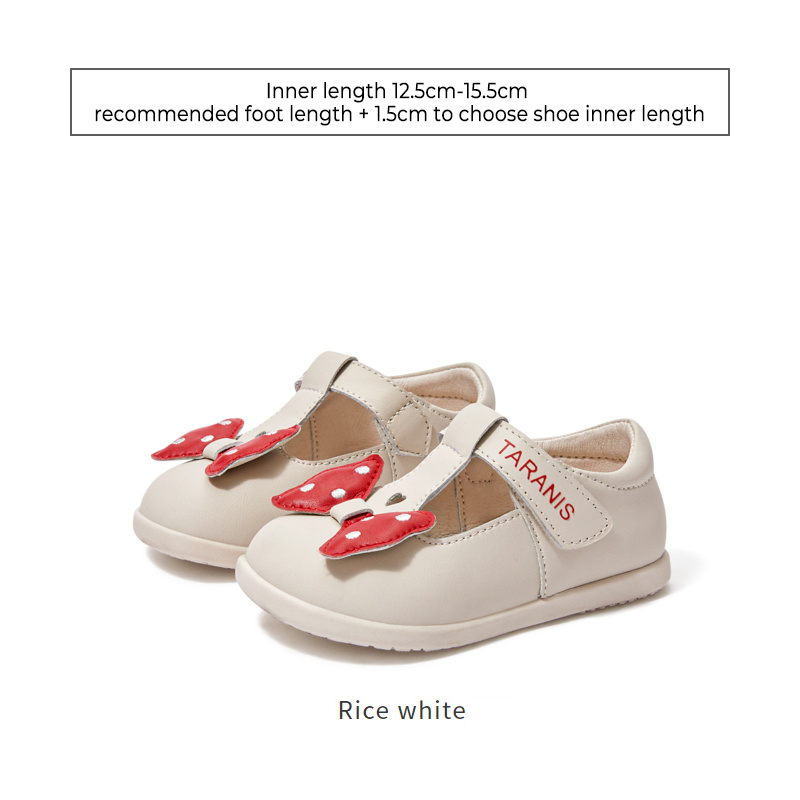 TARANISkids Autumn Bow Knot Princess Soft Sole Shoes