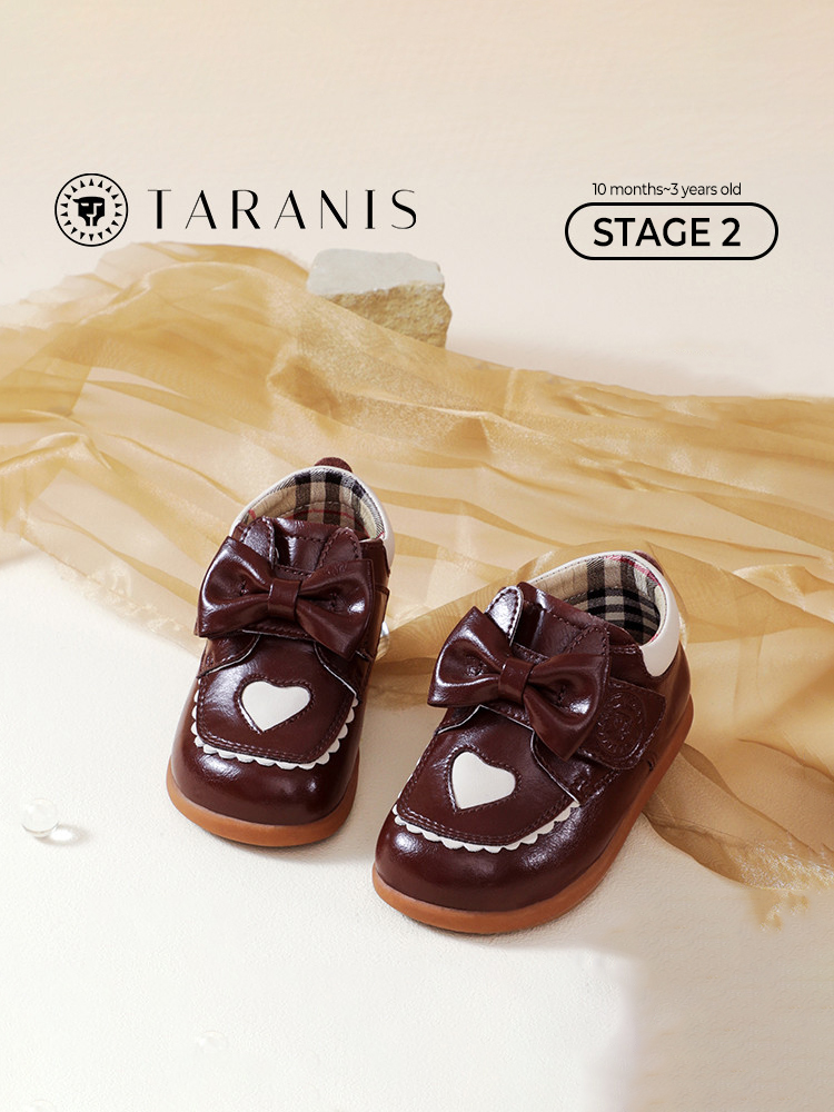 TARANISkids Bowknot Soft Sole Vintage British Style Leather Shoes