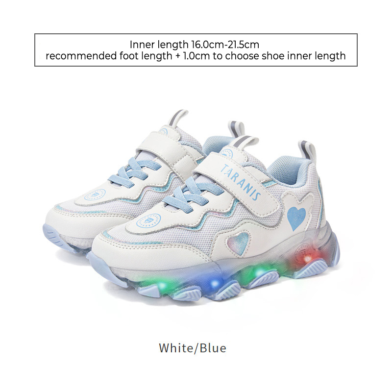 Autumn New Love Flashing Shoes Breathable Light Shoes Soft Sole Light 