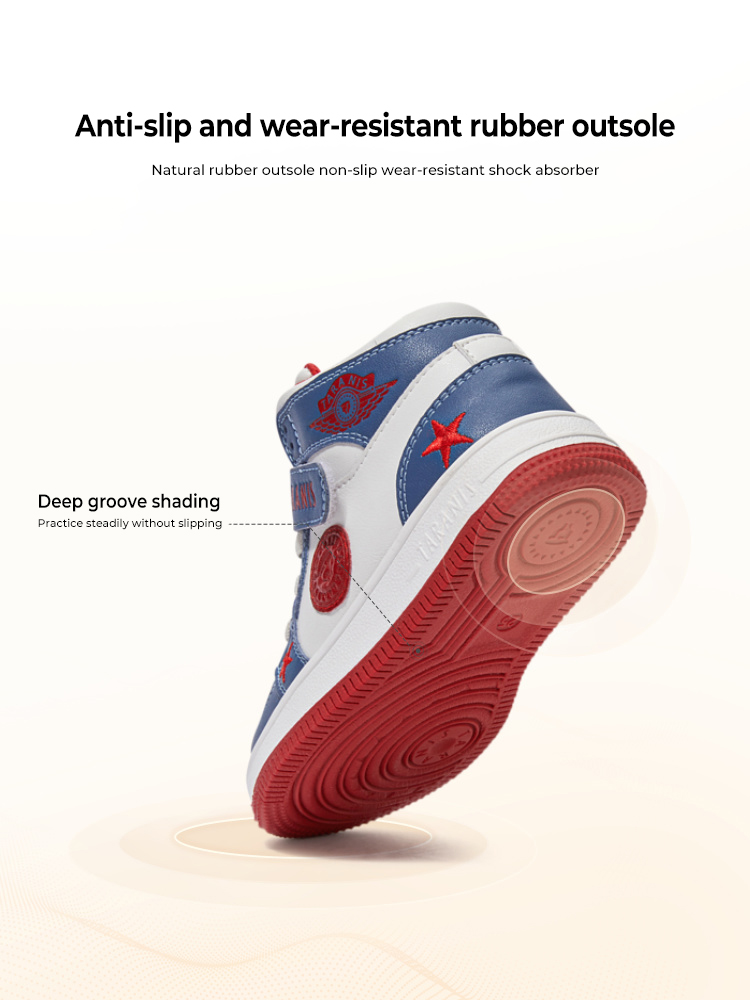 TARANISkids 2022 New Boys Sports Shoes High Top Casual Non-slip Soft S