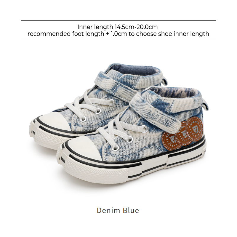 TARANISkids 2022 Autumn New Three Lions Series Non-slip Soft Bottom Boys Canvas High Top Shoes