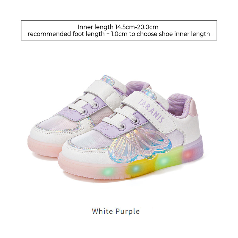 TARANISkids Autumn Rainbow Soft Sole Cool Luminous Shoes