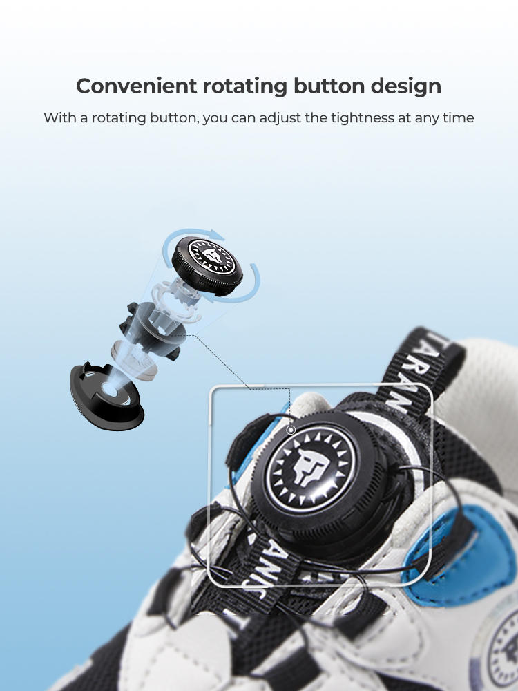 TARANISkids Autumn Mesh Breathable Rotating Buckle Campus Jogging Shoes