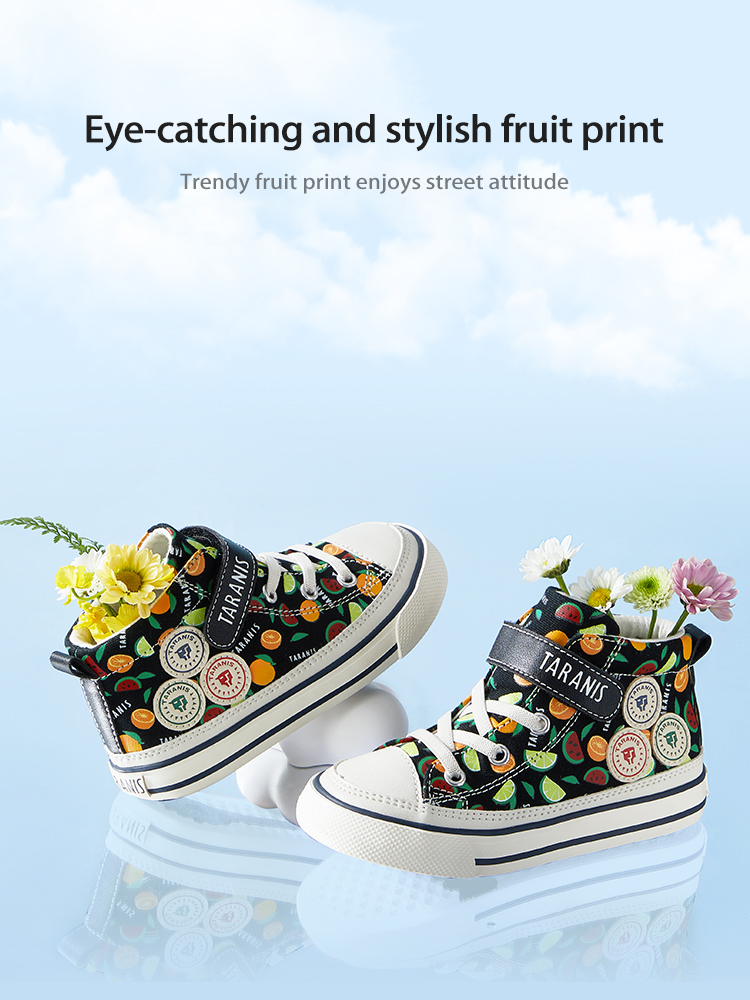 TARANISkids Spring New Three Lions Series Breathable Canvas Shoes