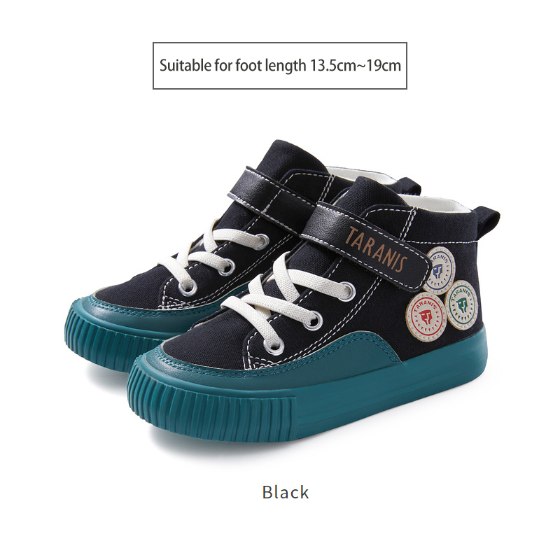 TARANISkids Spring New Micro-high Top Three Lions Series Anti-kick Sne