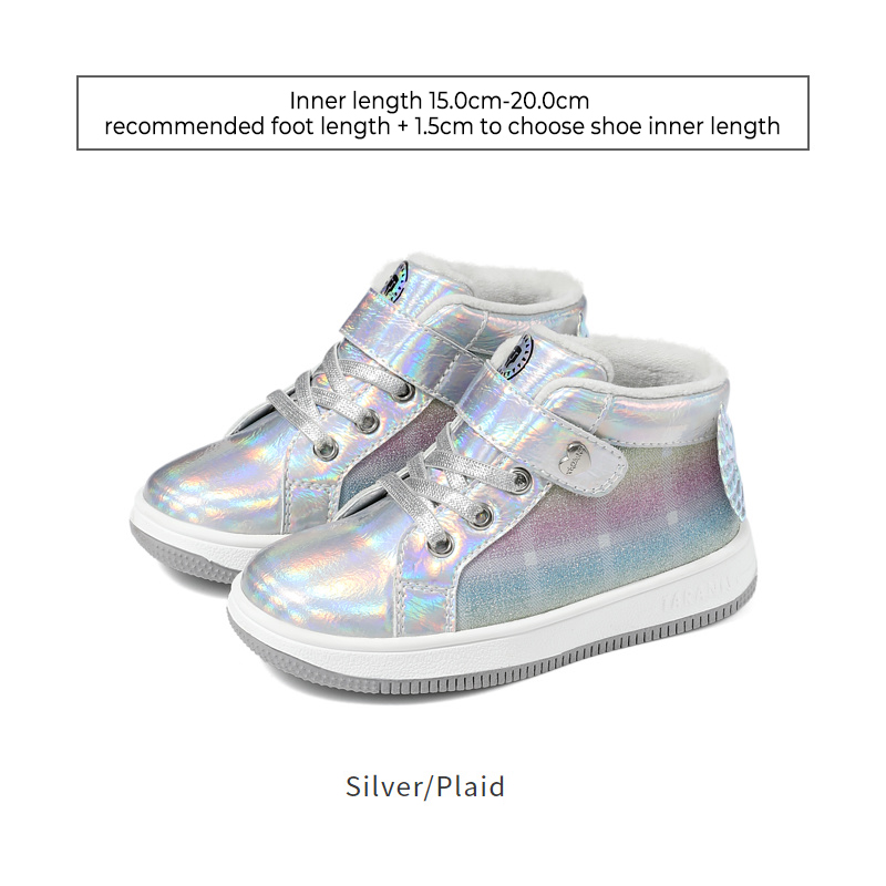 TARANISkids Non-slip Soft Sole Plus Fleece Warm Sneakers