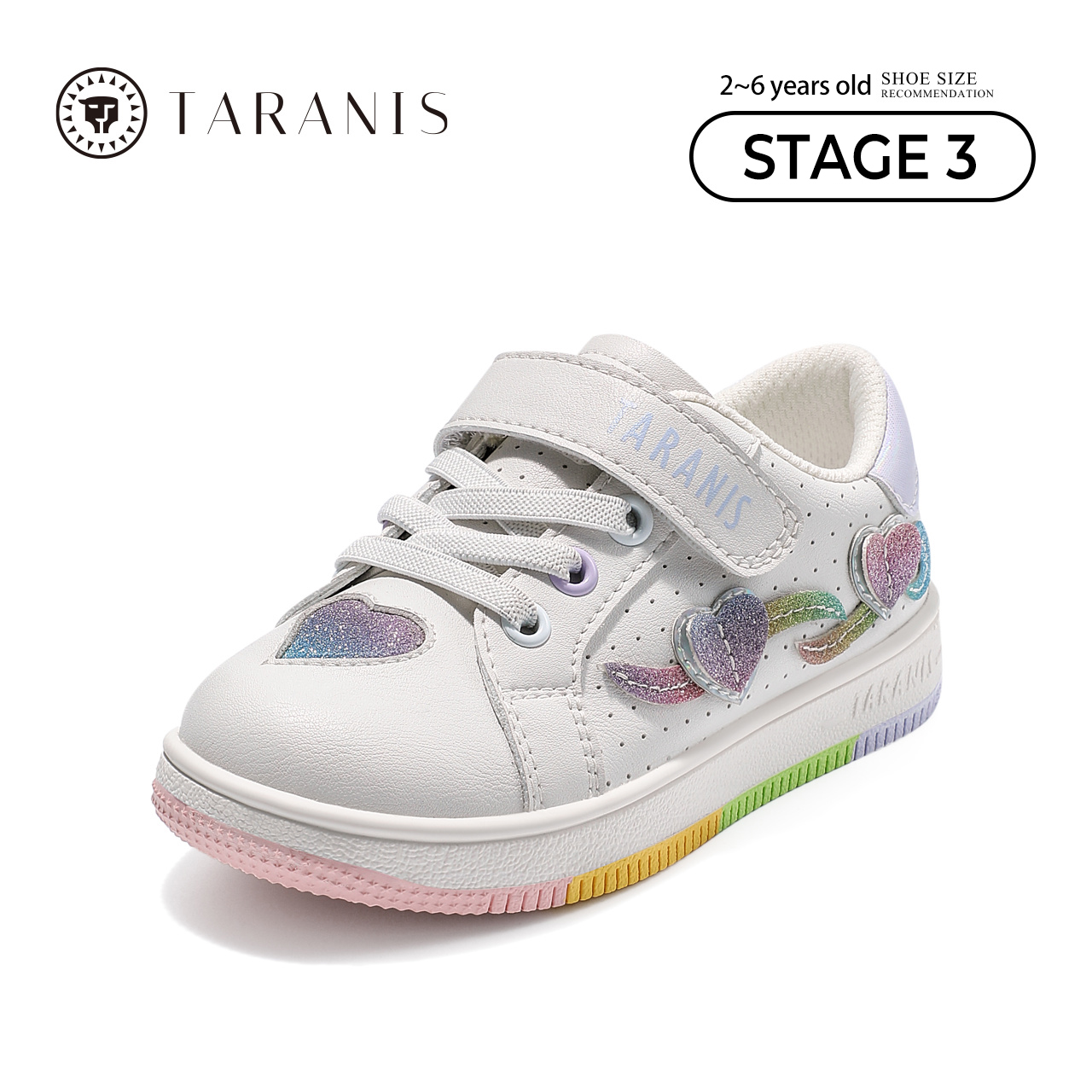 TARANISkids Spring Rainbow Soft Sole Low Top Fashion Casual Shoes