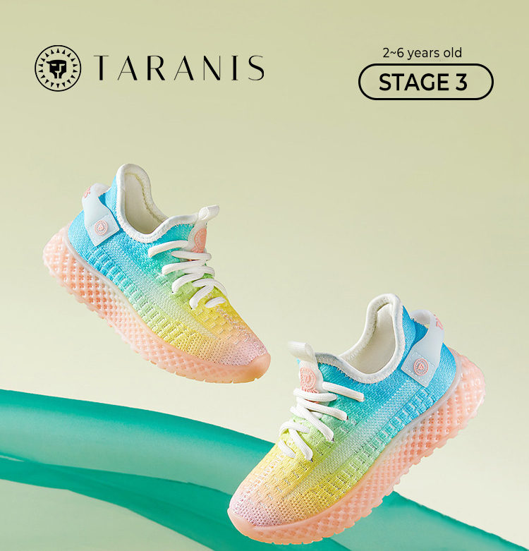 TARANISkids Spring New Breathable All-match Running Shoes Gradient Col