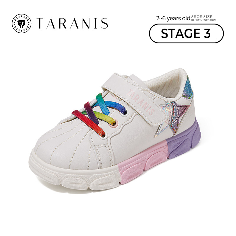 TARANISkids Autumn Non-slip Soft Sole Rainbow Sneakers