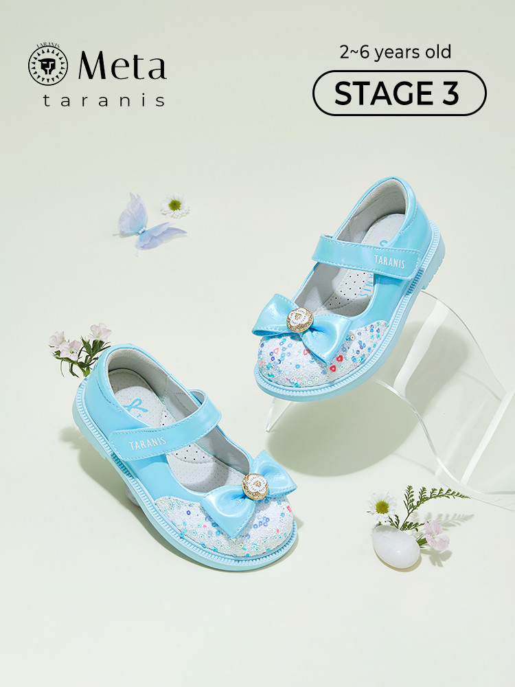 TARANISkMeta Girls' Princess Shoes 2023 Spring New Children's Leather 