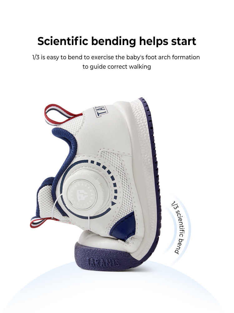 TARANISkids Spring Soft Sole Turn Button Sneakers