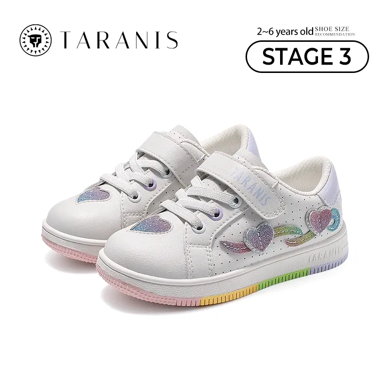 TARANISkids Spring Rainbow Soft Sole Low Top Fashion Casual Shoes