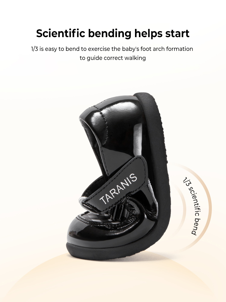 TARANISkids Autumn Black Soft Sole Show Princess Shoes