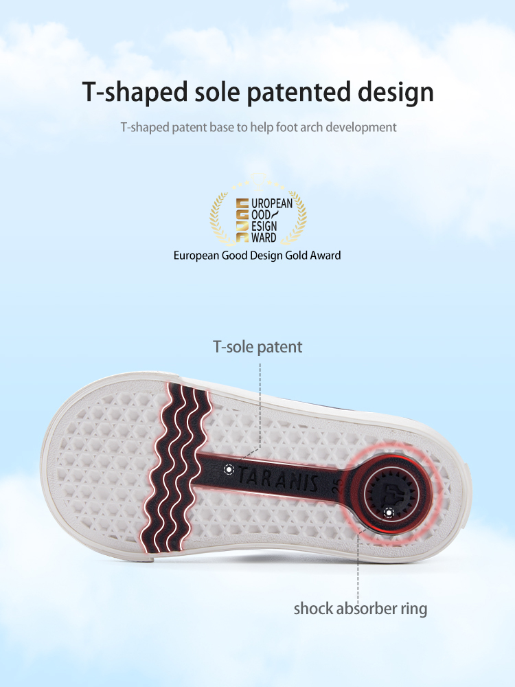 TARANISkids Spring New Three Lions Series Breathable Canvas Shoes