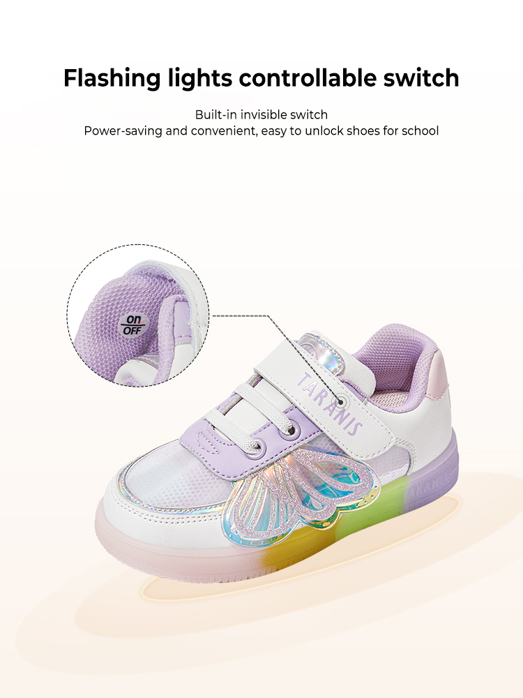 TARANISkids Autumn Rainbow Soft Sole Cool Luminous Shoes