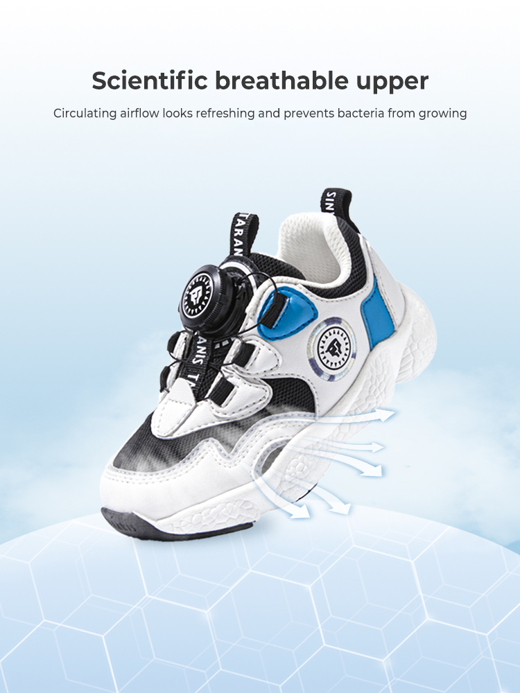 TARANISkids Autumn Mesh Breathable Rotating Buckle Campus Jogging Shoes