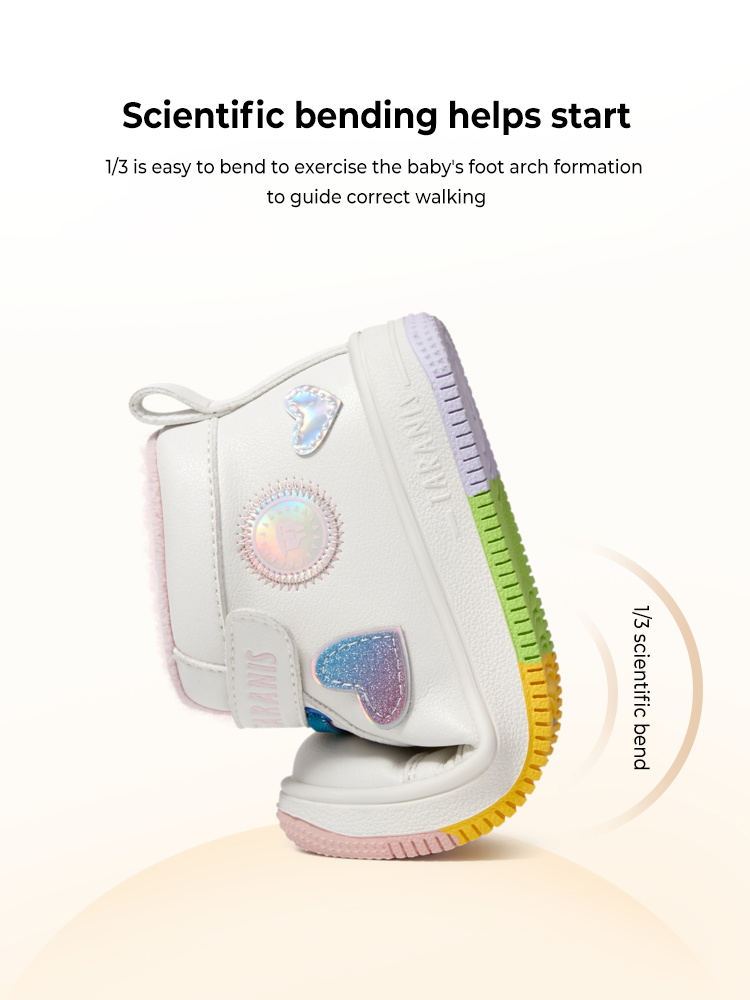 TARANISkids Fleece Warm Casual Shoes Velcro Non-slip Soft Sole Sneaker