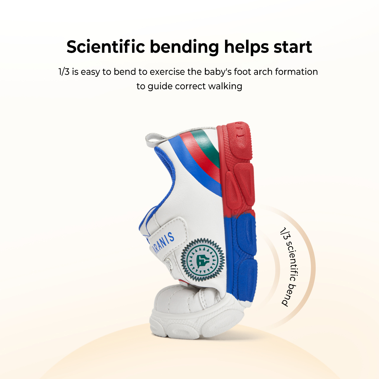 TARANISkids Autumn Red and Blue Contrast Color Bottom Casual Sneakers