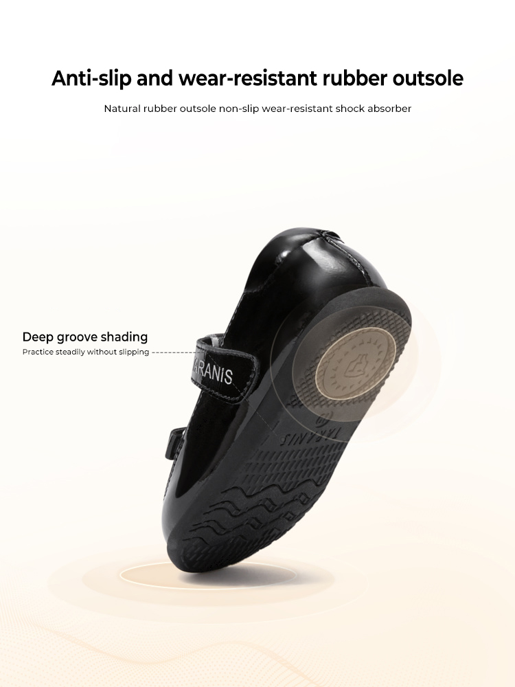 TARANISkids Autumn Black Soft Sole Show Princess Shoes