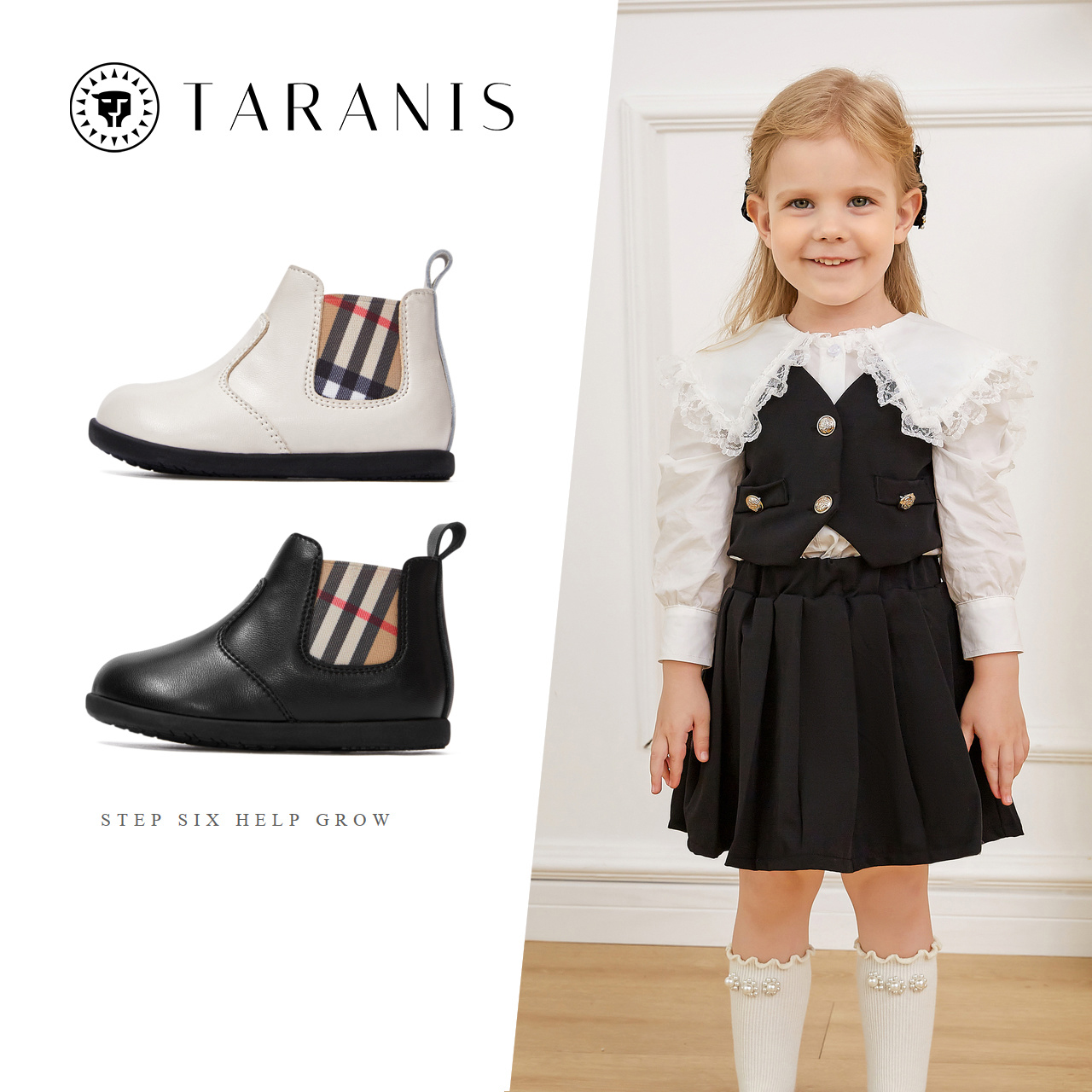 TARANISkids Autumn Soft Sole Non-slip Genuine Leather Boots